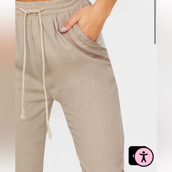 Pretty Little Things Taupe Diya Casual Pants 4 nwt‎ - Picture 3 of 8